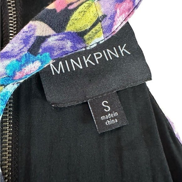 Minkpink Floral Halter Multicolored Dress Size Small - Picture 16 of 17